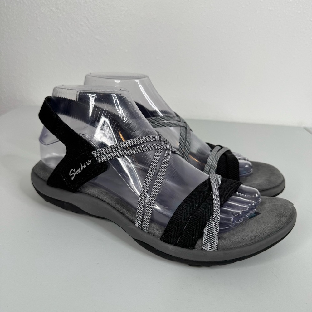 Skechers Black Strappy Sandals Size 8